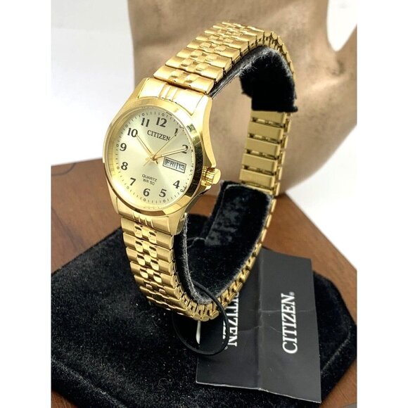Citizen Women's Watch EQ2002-91P Quartz Gold Dial Petite 26mm Expansion … - Picture 2 of 13